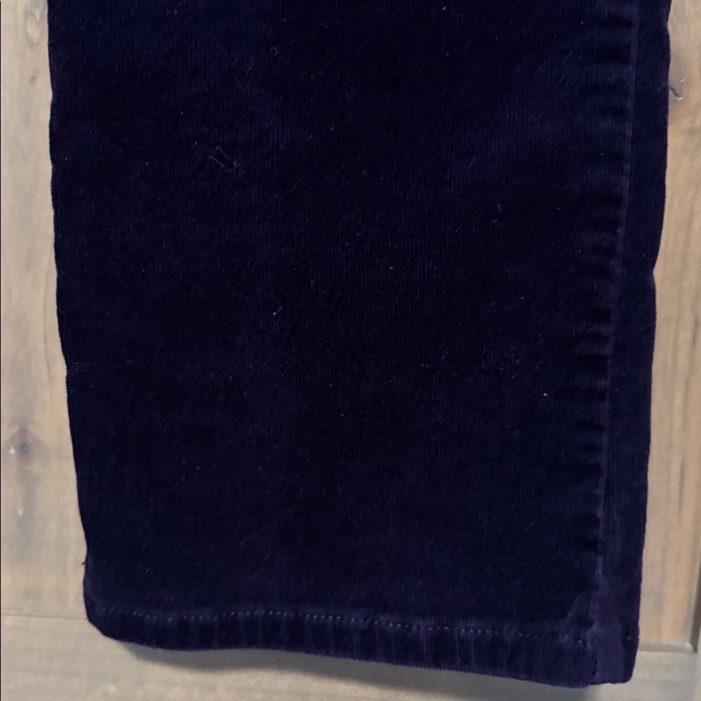 Dark Purple CHAPS Denim Velvety Corduroy Pants Womens 8 Straight leg high waist - Picture 5 of 9